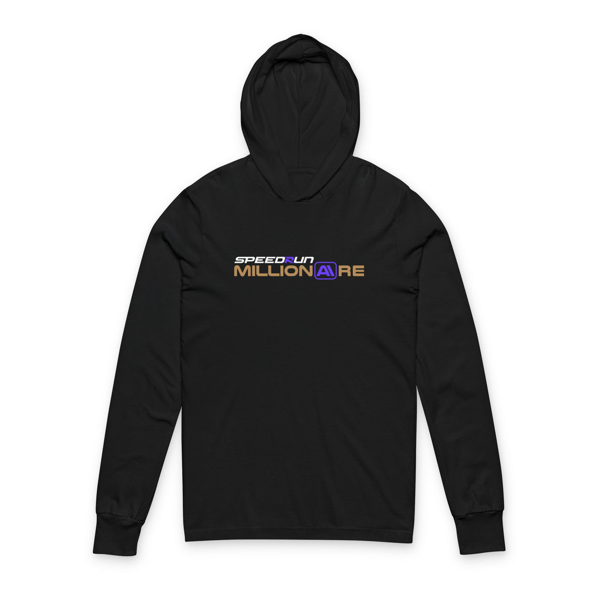 SpeedRun Millionaire Unisex Hooded Long Sleeve Tee, Gamer Apparel, Sportswear, Gift for Gamers, Casual Hoodie, Comfortable Long Sleeve